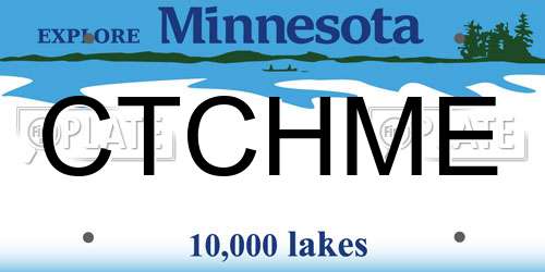 CTCHME Minnesota License Plate