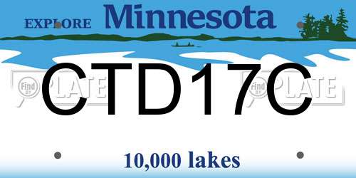 CTD17C Minnesota License Plate