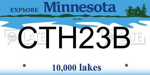 CTH23B Minnesota License Plate
