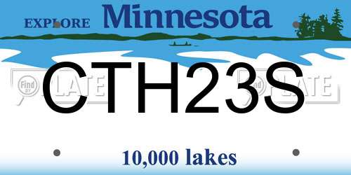 CTH23S Minnesota License Plate