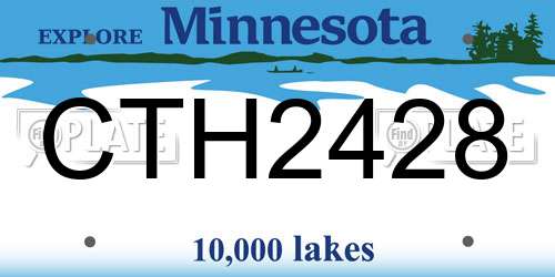CTH2428 Minnesota License Plate