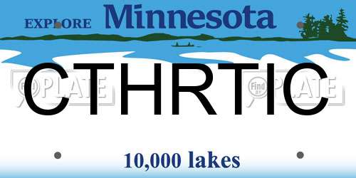 CTHRTIC Minnesota License Plate