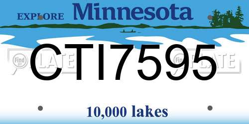 CTI7595 Minnesota License Plate