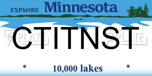 CTITNST Minnesota License Plate