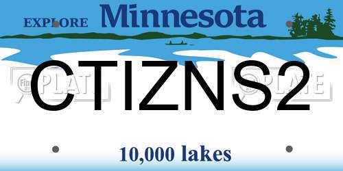 CTIZNS2 Minnesota License Plate