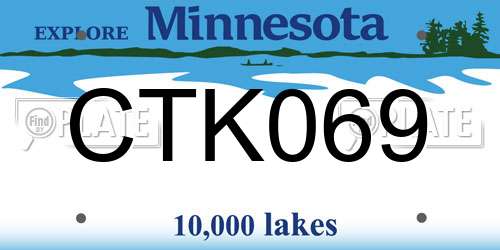 CTK069 Minnesota License Plate