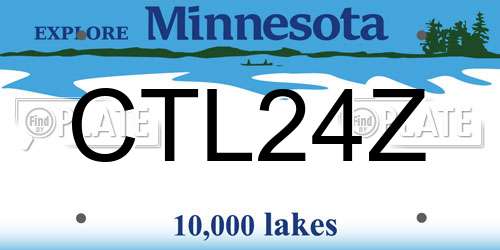 CTL24Z Minnesota License Plate
