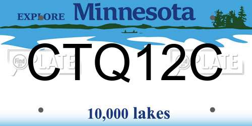 CTQ12C Minnesota License Plate