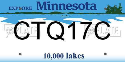 CTQ17C Minnesota License Plate