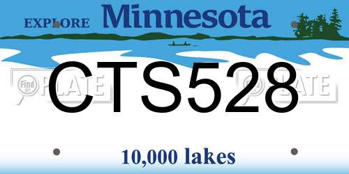 CTS528 Minnesota License Plate