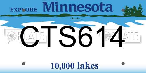 CTS614 Minnesota License Plate