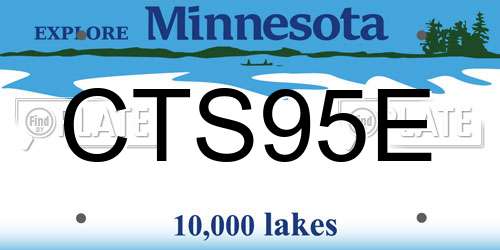 CTS95E Minnesota License Plate