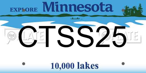 CTSS25 Minnesota License Plate