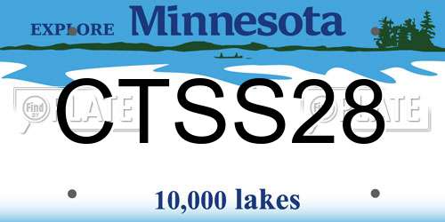 CTSS28 Minnesota License Plate