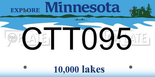 CTT095 Minnesota License Plate