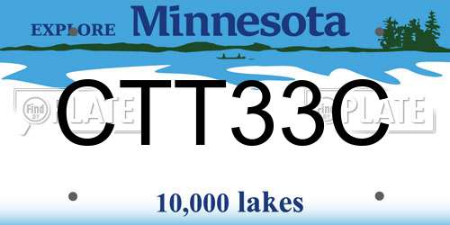 CTT33C Minnesota License Plate