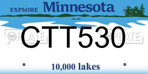 CTT530 Minnesota License Plate
