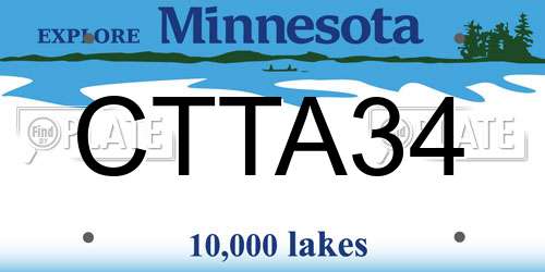 CTTA34 Minnesota License Plate