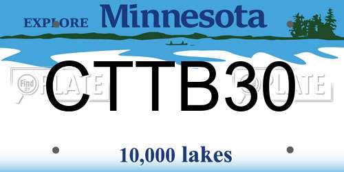 CTTB30 Minnesota License Plate