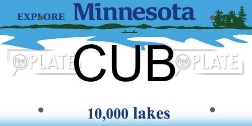 CUB Minnesota License Plate