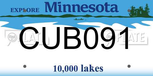 CUB091 Minnesota License Plate