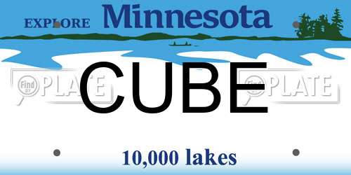 CUBE Minnesota License Plate