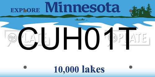 CUH01T Minnesota License Plate