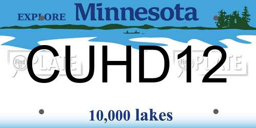 CUHD12 Minnesota License Plate