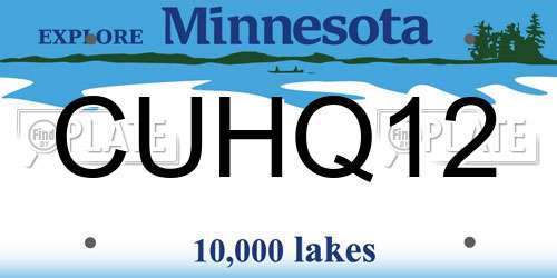 CUHQ12 Minnesota License Plate