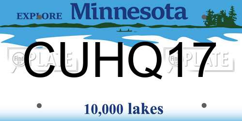 CUHQ17 Minnesota License Plate