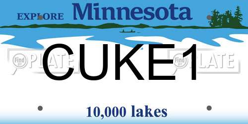 CUKE1 Minnesota License Plate