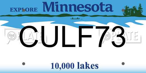 CULF73 Minnesota License Plate