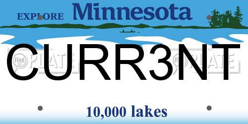 CURR3NT Minnesota License Plate