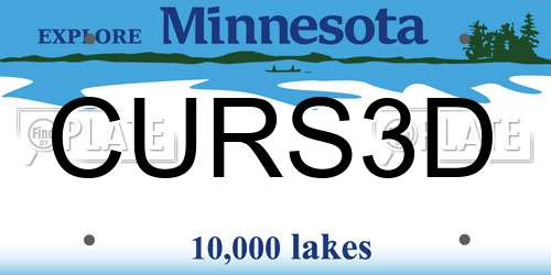 CURS3D Minnesota License Plate