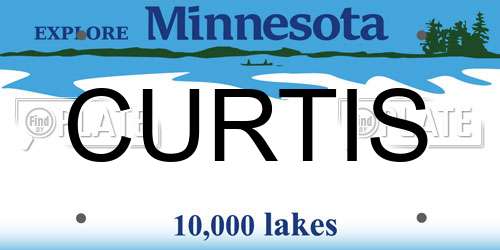 CURTIS Minnesota License Plate