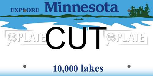 CUT Minnesota License Plate