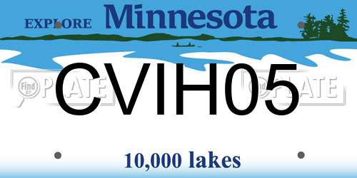 CVIH05 Minnesota License Plate