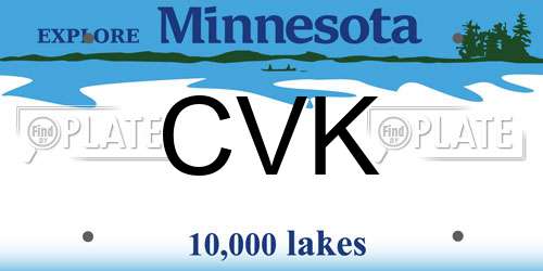CVK Minnesota License Plate