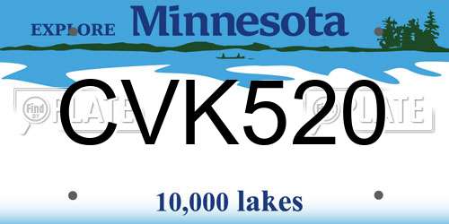 CVK520 Minnesota License Plate