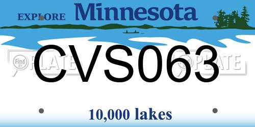 CVS063 Minnesota License Plate