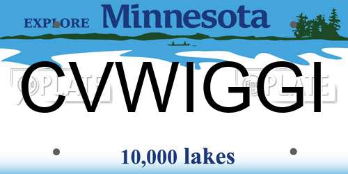 CVWIGGI Minnesota License Plate