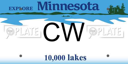 CW Minnesota License Plate