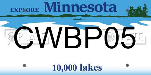 CWBP05 Minnesota License Plate