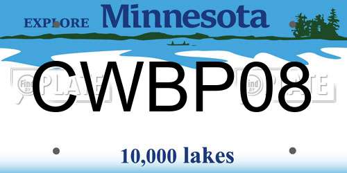 CWBP08 Minnesota License Plate
