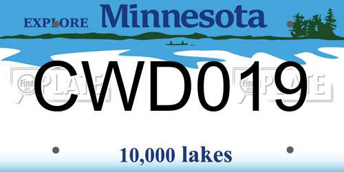 CWD019 Minnesota License Plate