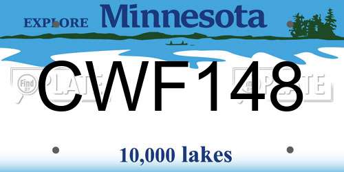 CWF148 Minnesota License Plate