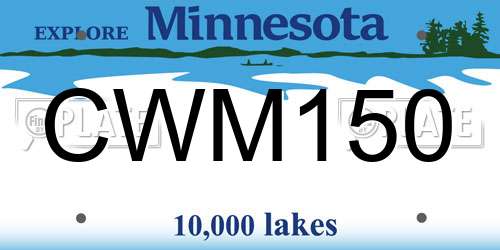 CWM150 Minnesota License Plate