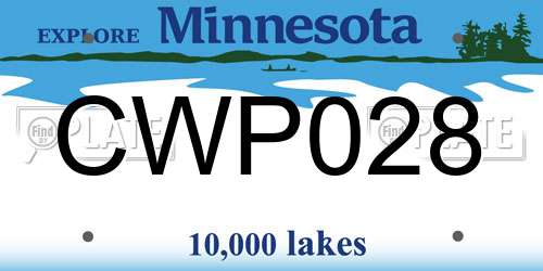 CWP028 Minnesota License Plate