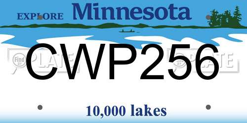 CWP256 Minnesota License Plate