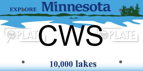 CWS Minnesota License Plate